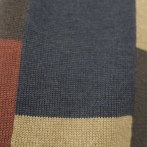 OSCAR DE LA RENTA vintage mens sweater knit brown Large block cotton grandpa pul - Picture 7 of 11